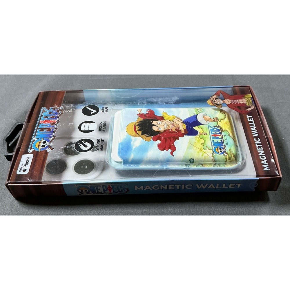 One Piece Luffy Magnetic MagSafe Wallet for iPhone CultureFly Holds 3 Cards NEW - Picture 4 of 4